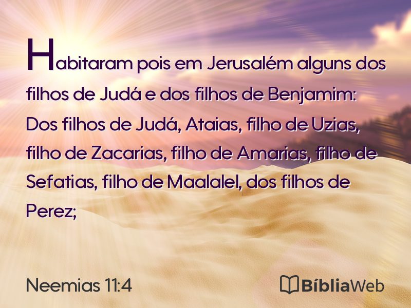 Neemias 11:4 em imagem para compartilhar