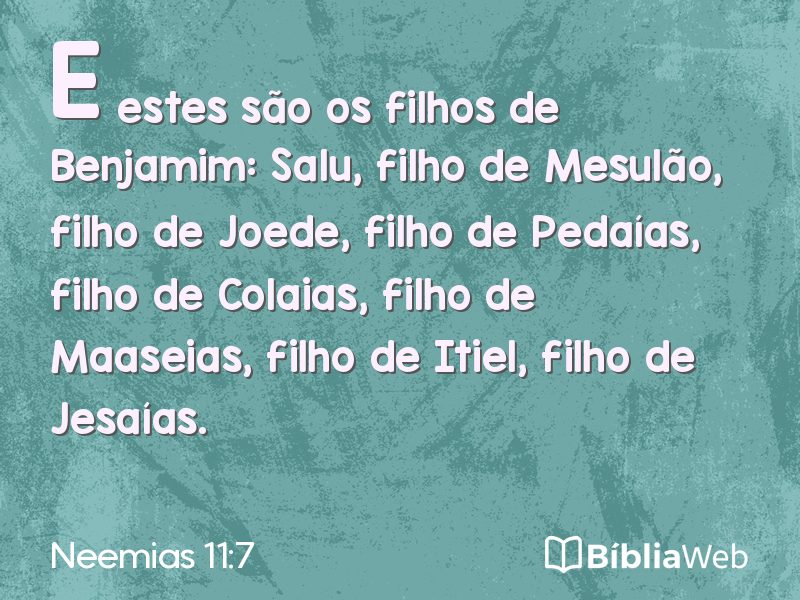 Neemias 11:7 em imagem para compartilhar
