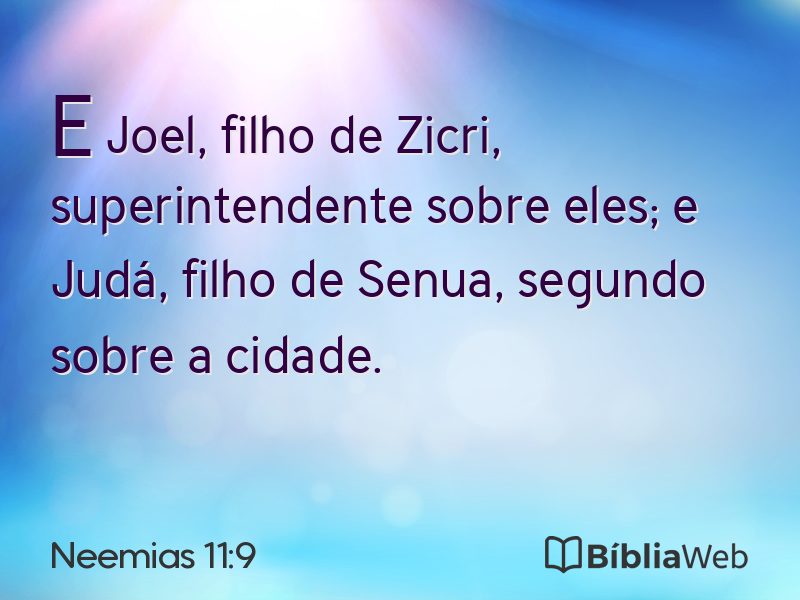 Neemias 11:9 em imagem para compartilhar