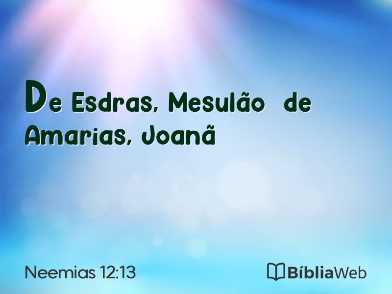 Neemias 12:13 em imagem para compartilhar
