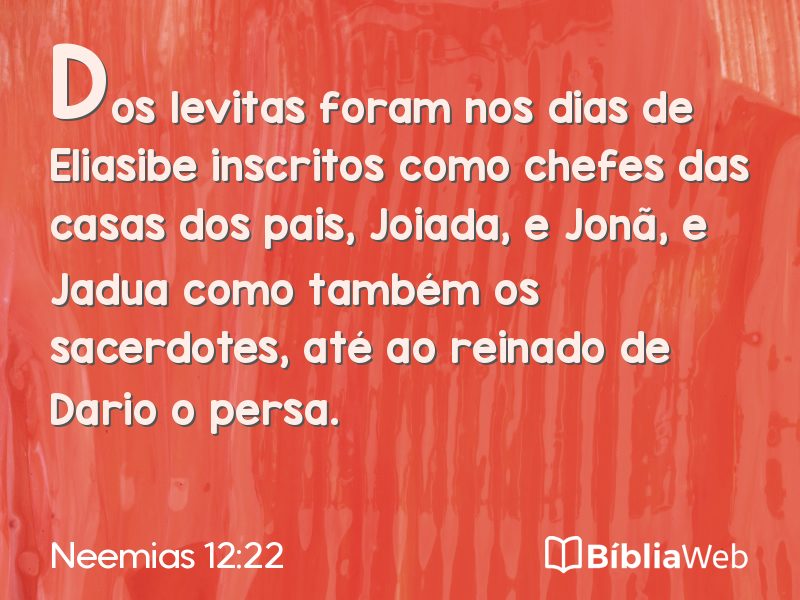 Neemias 12:22 em imagem para compartilhar