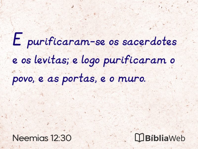 Neemias 12:30 em imagem para compartilhar