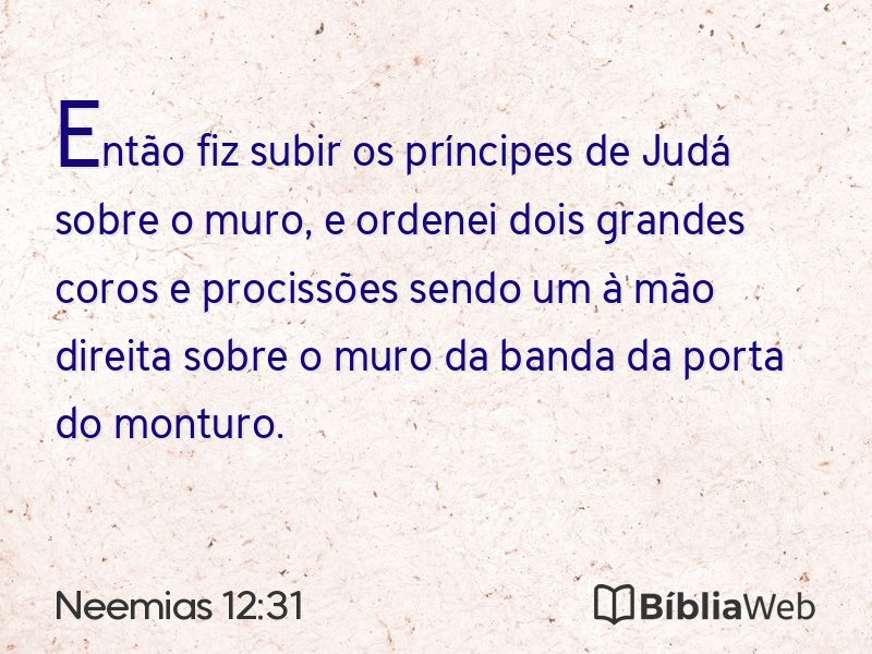 Neemias 12:31 em imagem para compartilhar
