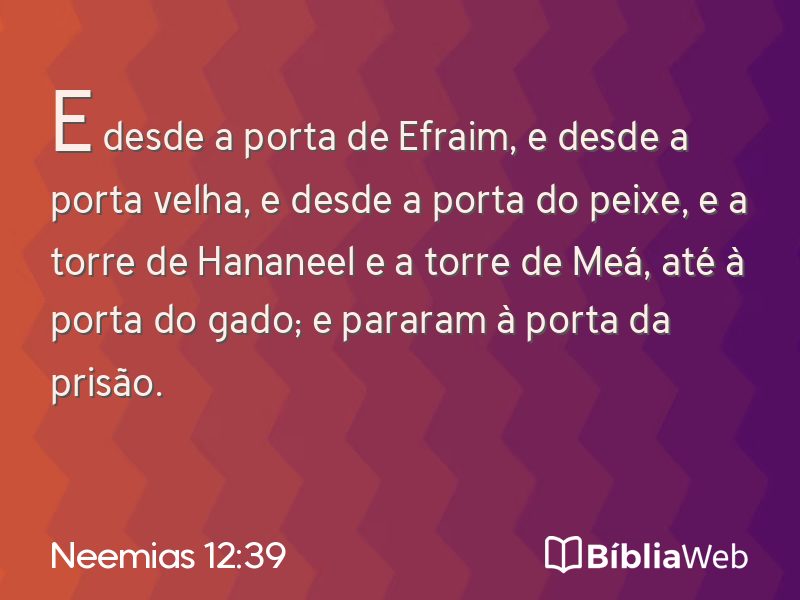 Neemias 12:39 em imagem para compartilhar