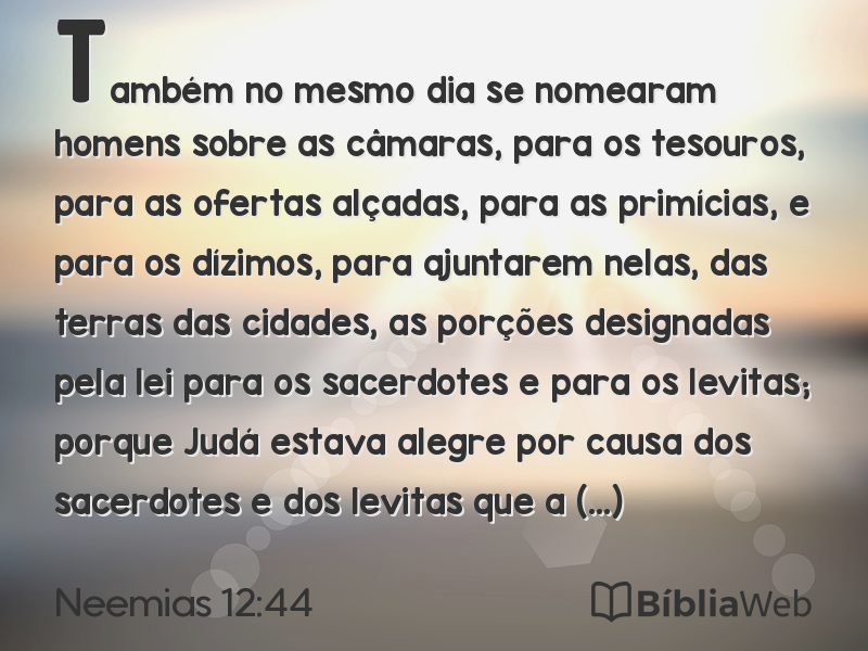 Neemias 12:44 em imagem para compartilhar
