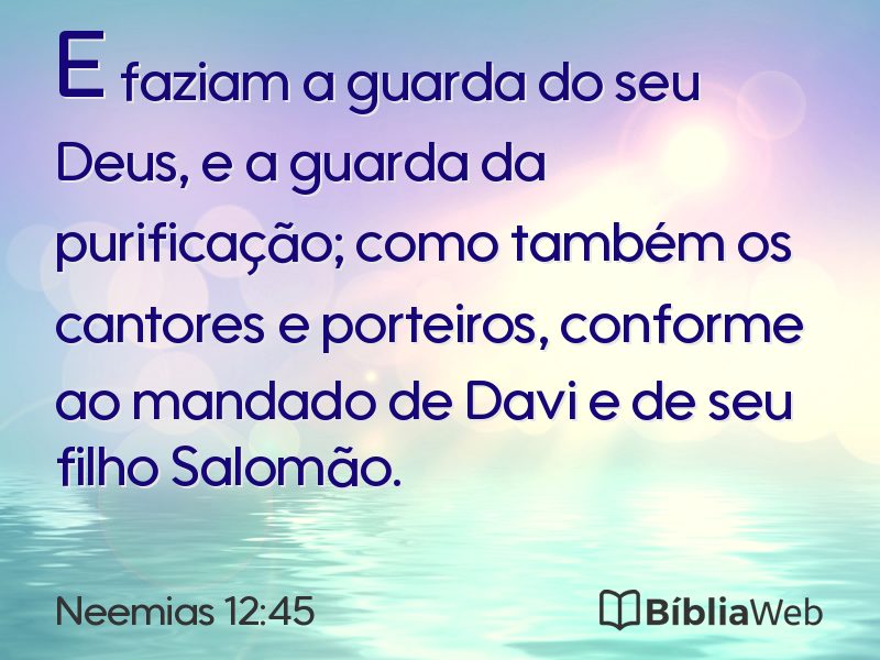 Neemias 12:45 em imagem para compartilhar
