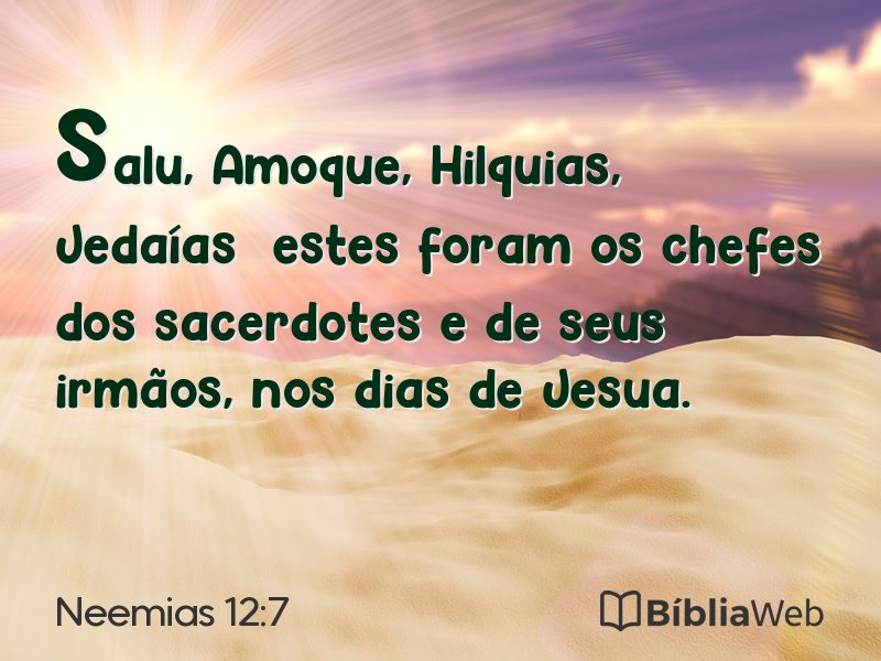 Neemias 12:7 em imagem para compartilhar