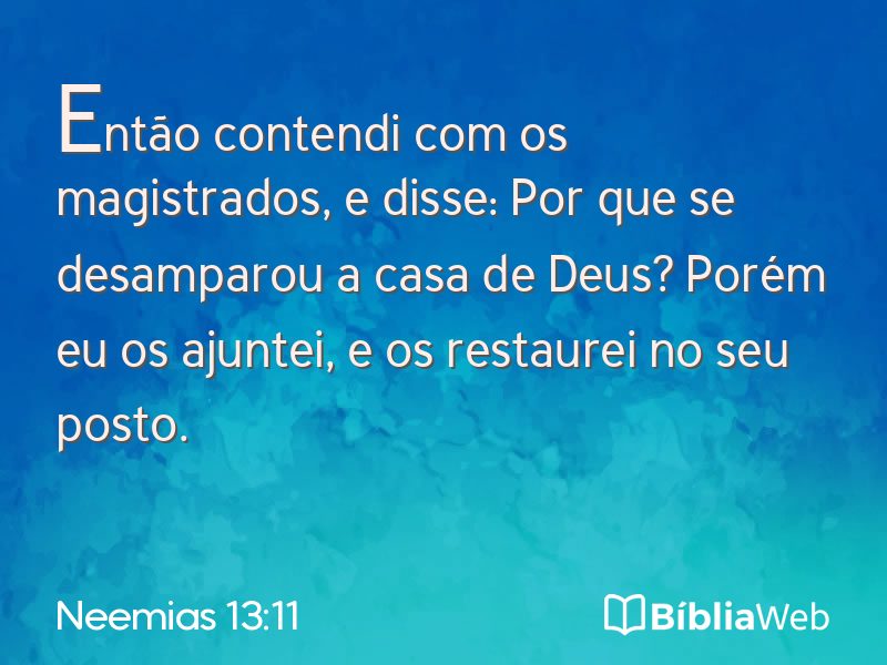 Neemias 13:11 em imagem para compartilhar