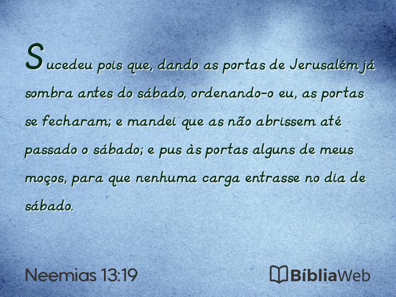 Neemias 13:19 em imagem para compartilhar