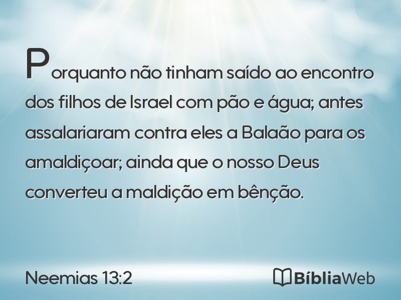 Neemias 13:2 em imagem para compartilhar