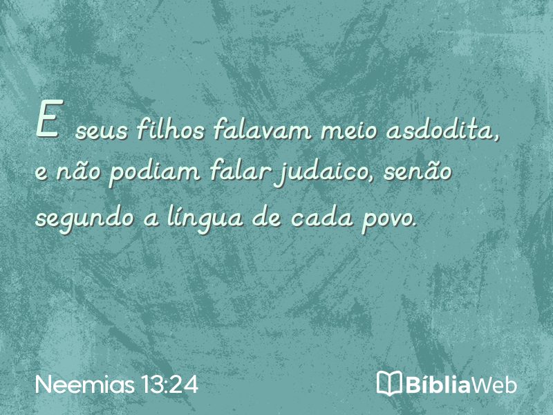 Neemias 13:24 em imagem para compartilhar