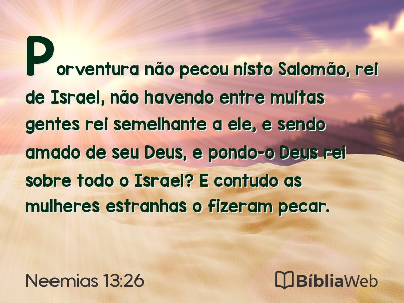Neemias 13:26 em imagem para compartilhar