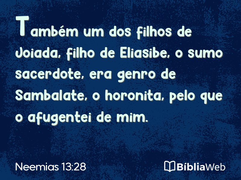 Neemias 13:28 em imagem para compartilhar