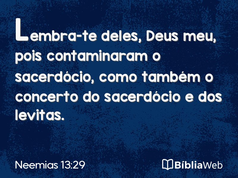 Neemias 13:29 em imagem para compartilhar