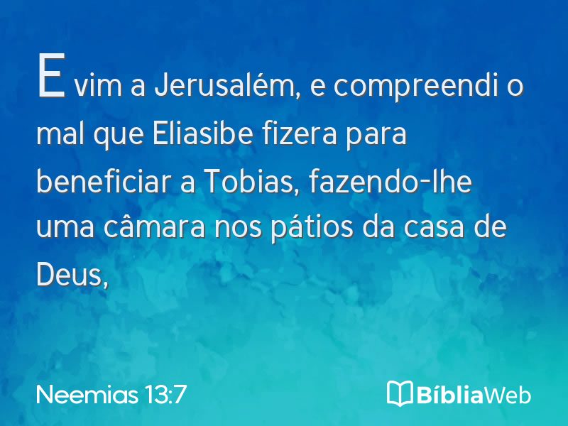 Neemias 13:7 em imagem para compartilhar