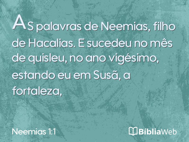 Neemias 1:1 em imagem para compartilhar