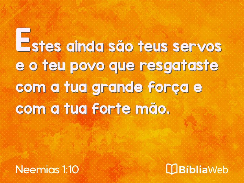 Neemias 1:10 em imagem para compartilhar