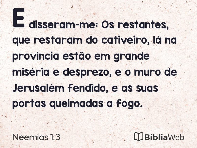 Neemias 1:3 em imagem para compartilhar