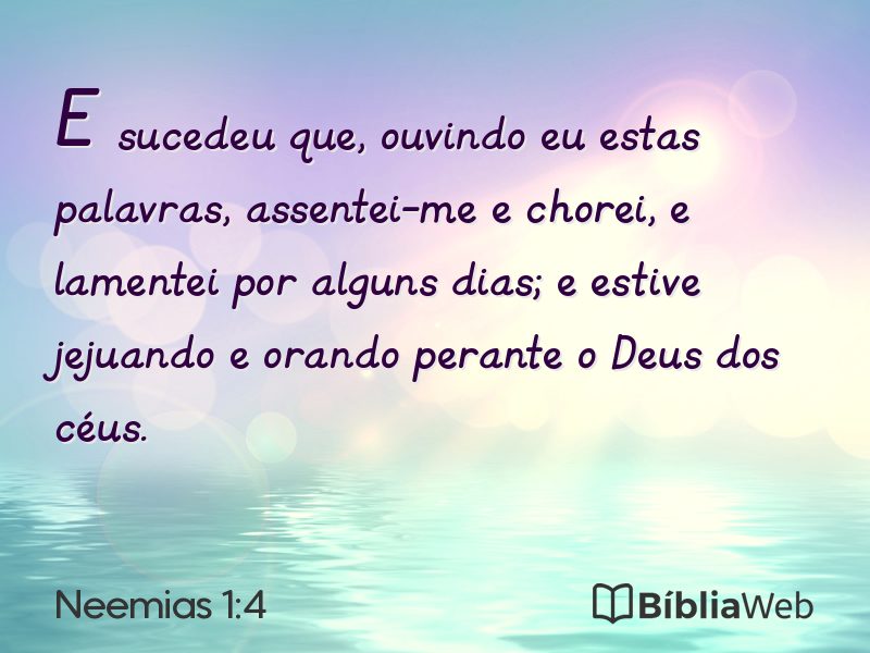 Neemias 1:4 em imagem para compartilhar