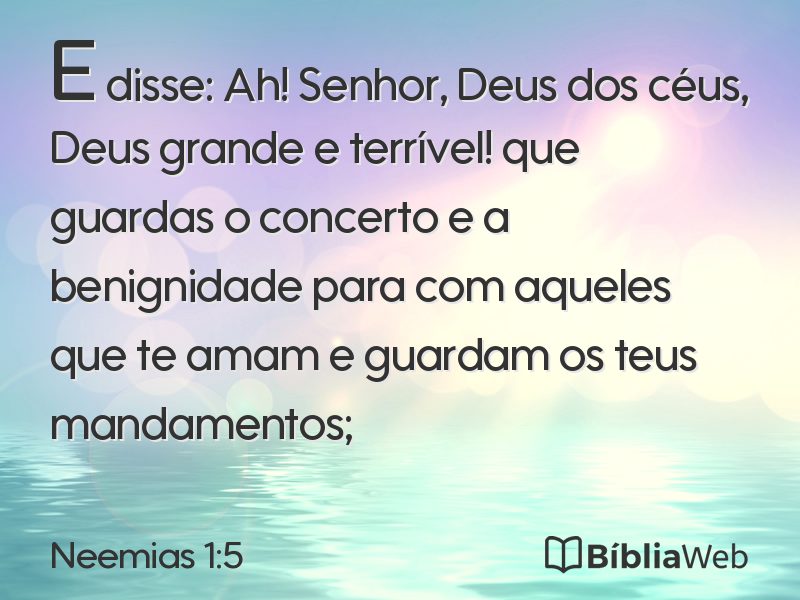 Neemias 1:5 em imagem para compartilhar