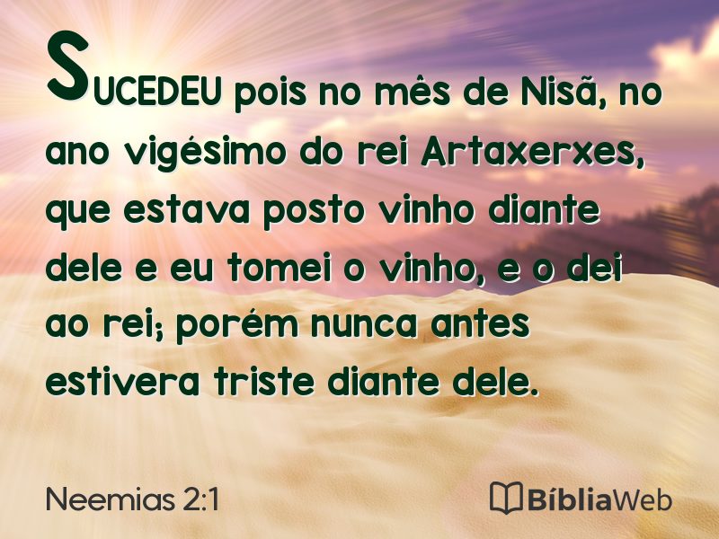 Neemias 2:1 em imagem para compartilhar