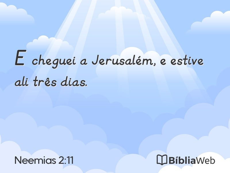 Neemias 2:11 em imagem para compartilhar