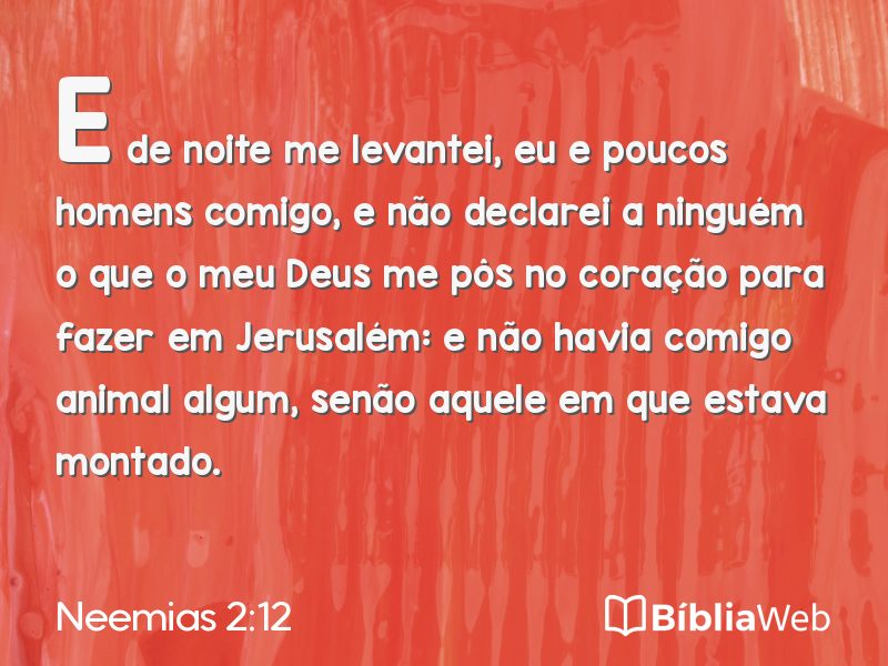 Neemias 2:12 em imagem para compartilhar