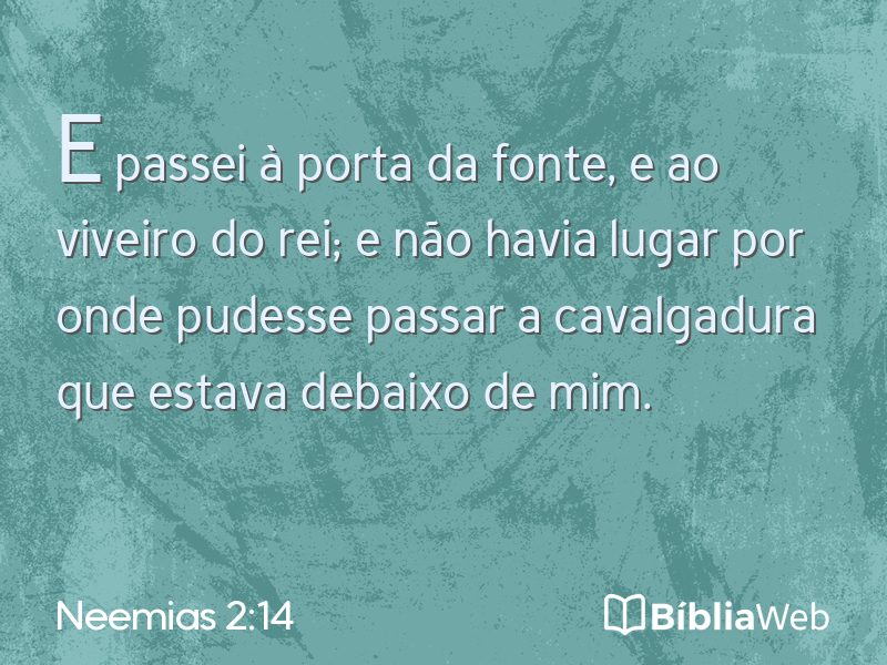 Neemias 2:14 em imagem para compartilhar