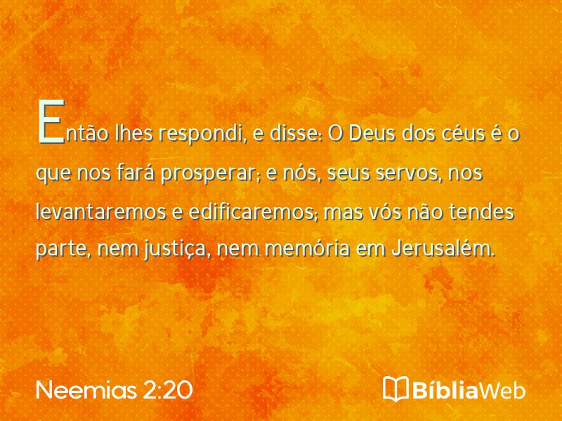 Neemias 2:20 em imagem para compartilhar