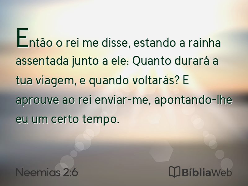 Neemias 2:6 em imagem para compartilhar