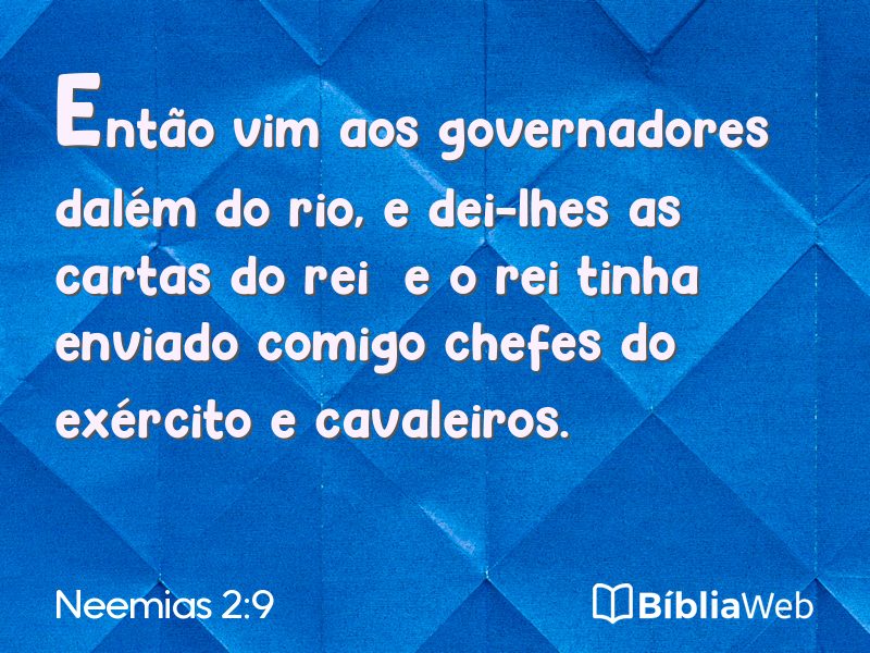 Neemias 2:9 em imagem para compartilhar