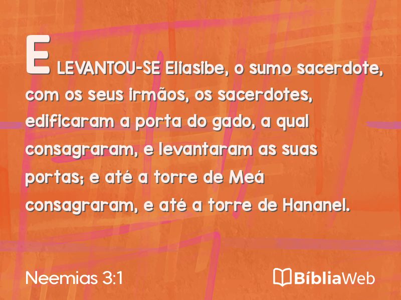 Neemias 3:1 em imagem para compartilhar