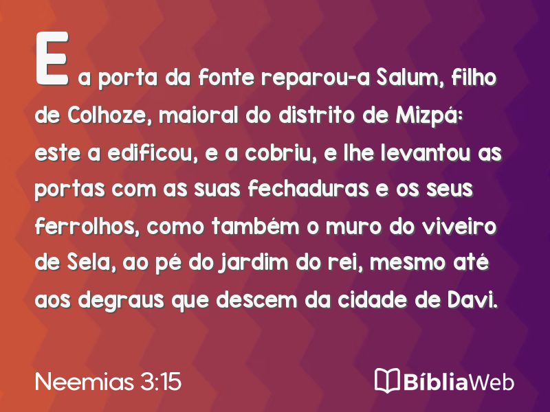 Neemias 3:15 em imagem para compartilhar