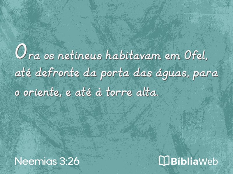 Neemias 3:26 em imagem para compartilhar