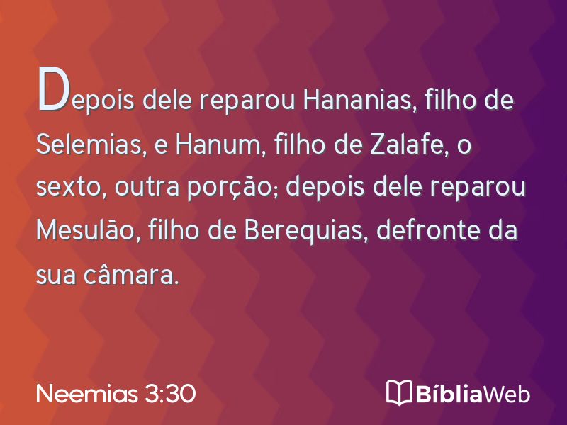 Neemias 3:30 em imagem para compartilhar