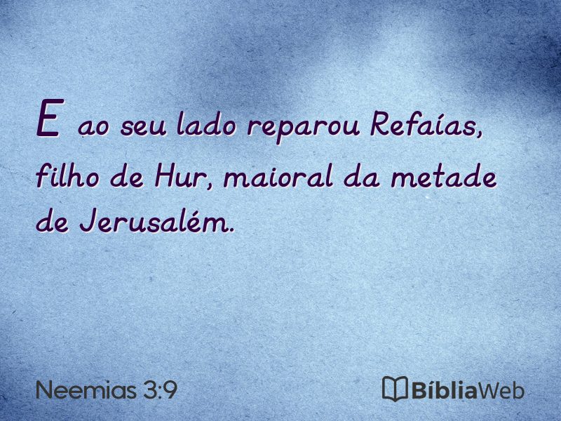 Neemias 3:9 em imagem para compartilhar