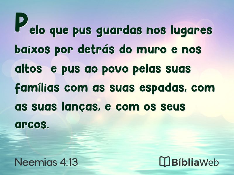 Neemias 4:13 em imagem para compartilhar