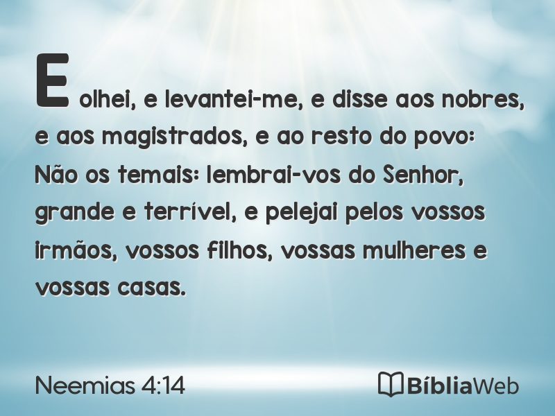 Neemias 4:14 em imagem para compartilhar