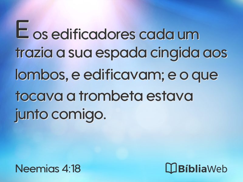 Neemias 4:18 em imagem para compartilhar
