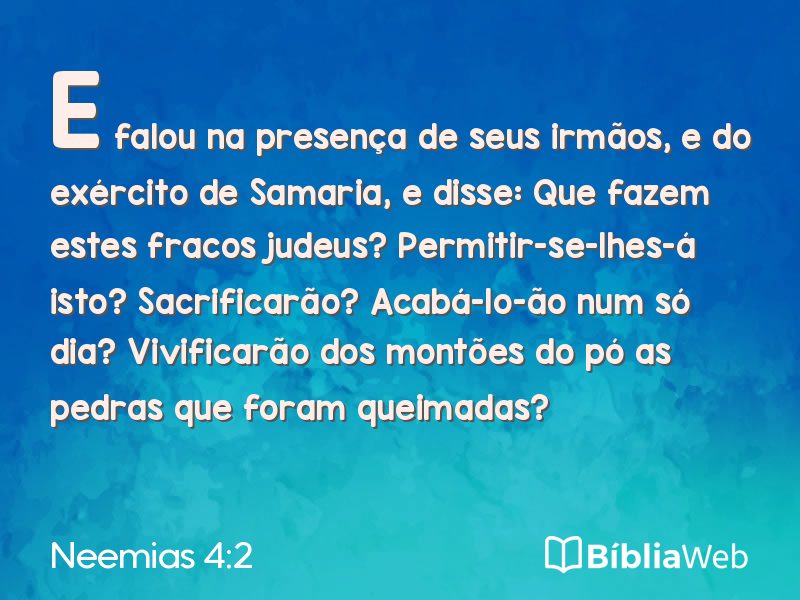 Neemias 4:2 em imagem para compartilhar