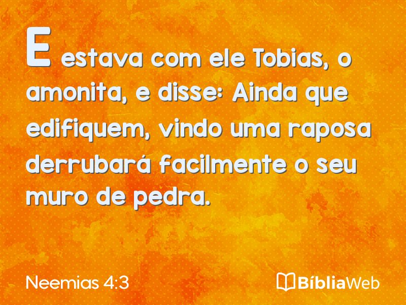 Neemias 4:3 em imagem para compartilhar