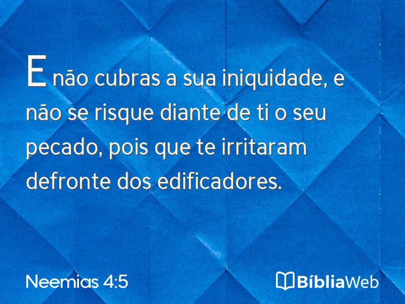 Neemias 4:5 em imagem para compartilhar