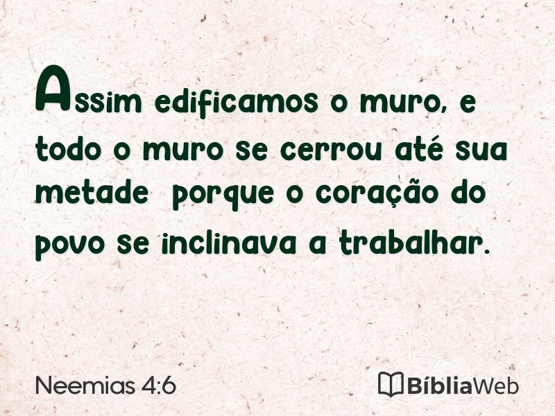 Neemias 4:6 em imagem para compartilhar