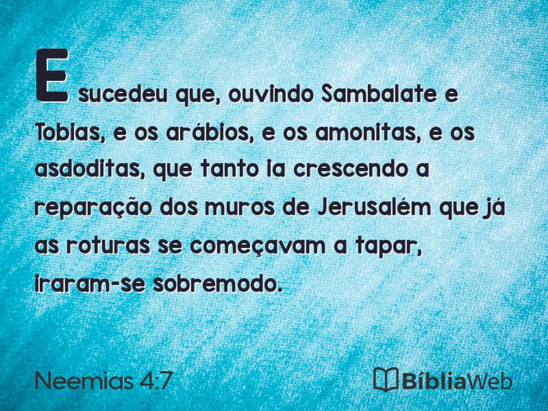 Neemias 4:7 em imagem para compartilhar