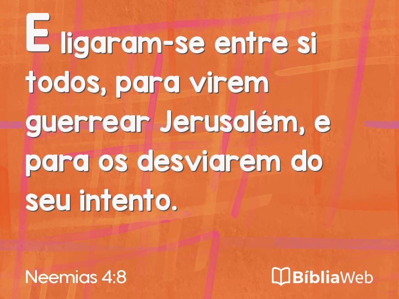 Neemias 4:8 em imagem para compartilhar