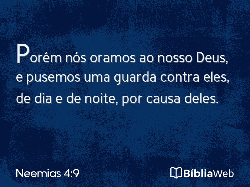 Neemias 4:9 em imagem para compartilhar