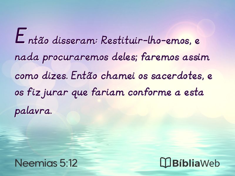 Neemias 5:12 em imagem para compartilhar