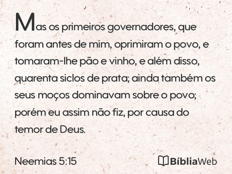 Neemias 5:15 em imagem para compartilhar