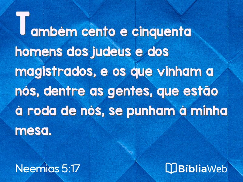 Neemias 5:17 em imagem para compartilhar
