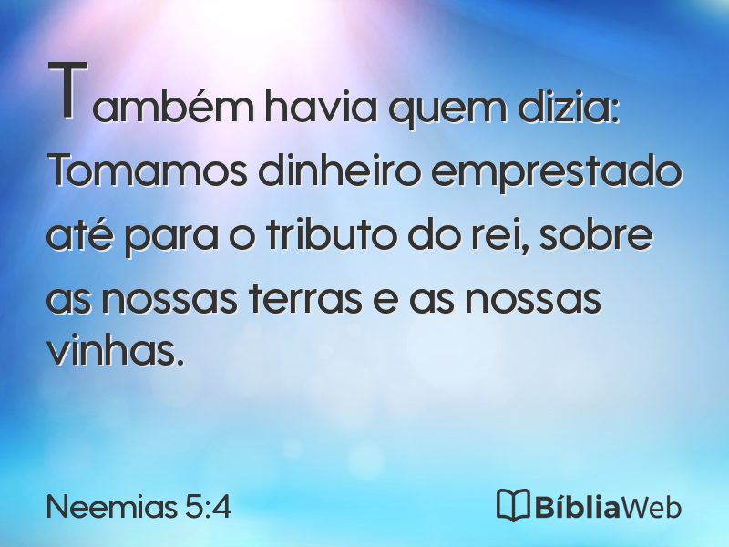 Neemias 5:4 em imagem para compartilhar